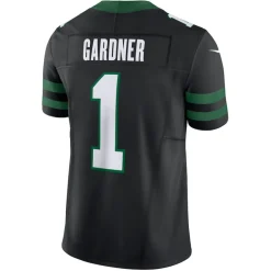 Nike Limited^New York Jets Men's Nike Ahmad Sauce Gardner Legacy Black Alternate Vapor F.U.S.E. Limited Jersey