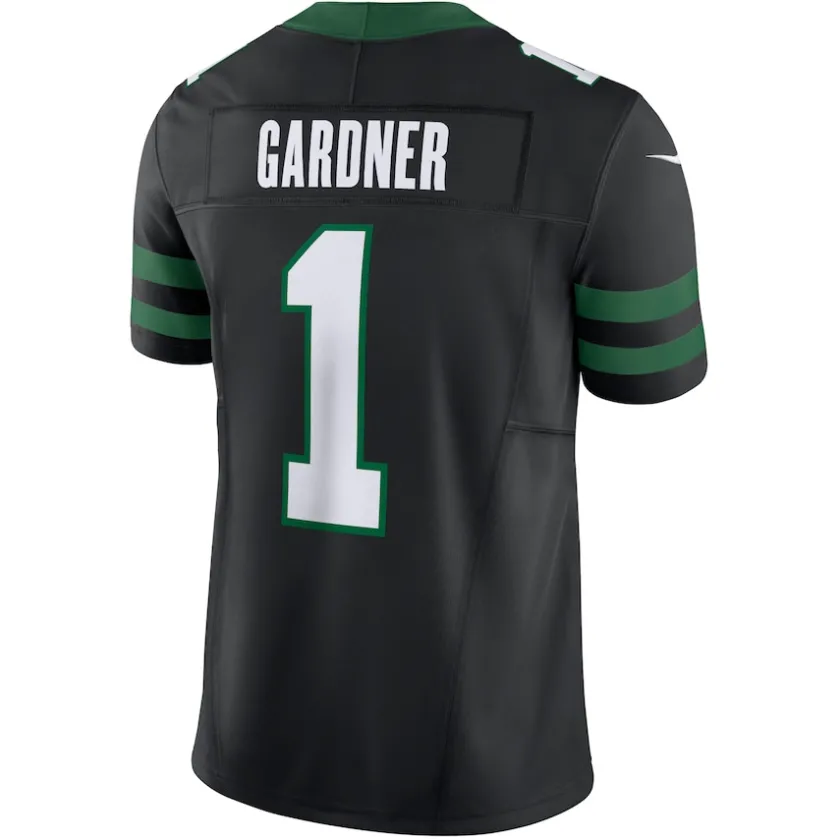 Nike Limited^New York Jets Men's Nike Ahmad Sauce Gardner Legacy Black Alternate Vapor F.U.S.E. Limited Jersey