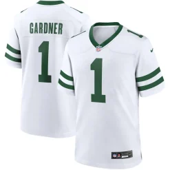 Nike Game^New York Jets Men's Nike Ahmad Sauce Gardner Legacy White Game Jersey