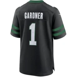 Jerseys|Men^New York Jets Men's Nike Ahmad Sauce Gardner Legacy Black Alternate Game Jersey