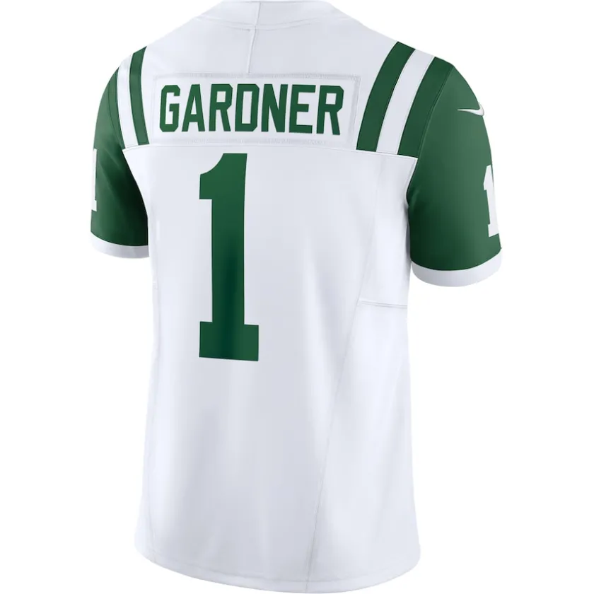 Jerseys|Men^New York Jets Men's Nike Ahmad Sauce Gardner White Classic Alternate Vapor F.U.S.E. Limited Jersey