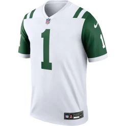 Nike Legend^New York Jets Men's Nike Ahmad Sauce Gardner White Alternate Legend Player Performance Top
