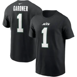 T-Shirts|Men^New York Jets Men's Nike Ahmad Sauce Gardner Black Name & Number T-Shirt