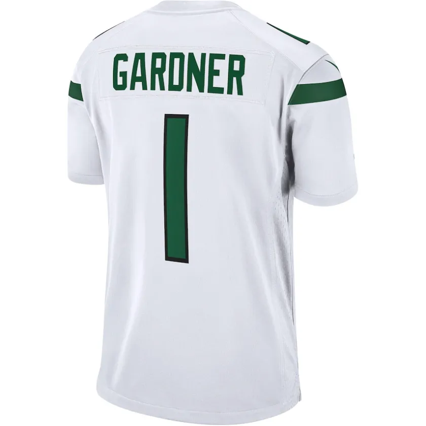 Replica^New York Jets Men's Nike Ahmad Sauce Gardner White Player Game Jersey