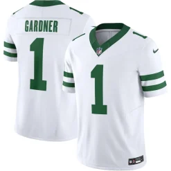 Jerseys|Men^New York Jets Men's Nike Ahmad Sauce Gardner Legacy White Vapor F.U.S.E. Limited Jersey