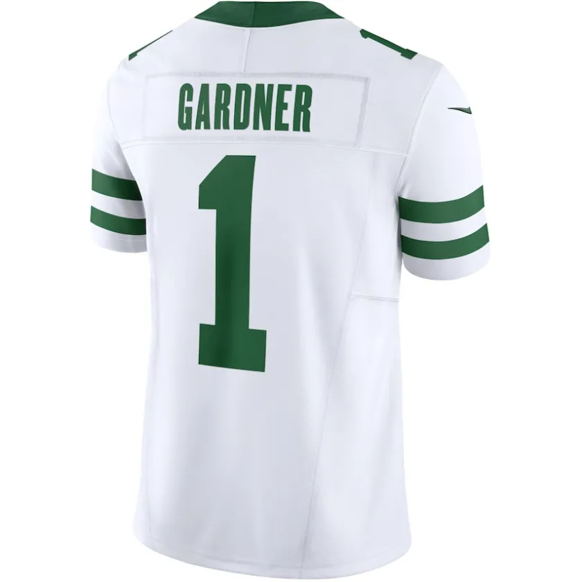 Jerseys|Men^New York Jets Men's Nike Ahmad Sauce Gardner Legacy White Vapor F.U.S.E. Limited Jersey