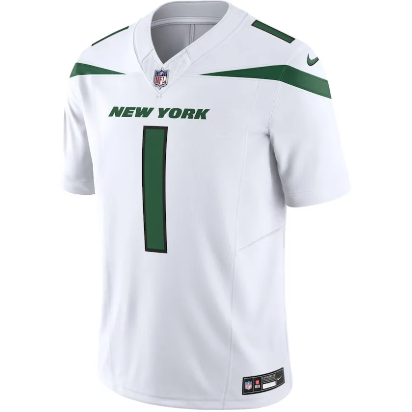 Nike Limited^New York Jets Men's Nike Ahmad Sauce Gardner White Vapor F.U.S.E. Limited Jersey