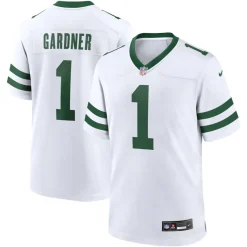Nike Game|Replica^New York Jets Men's Nike Ahmad Sauce Gardner Legacy White Game Jersey