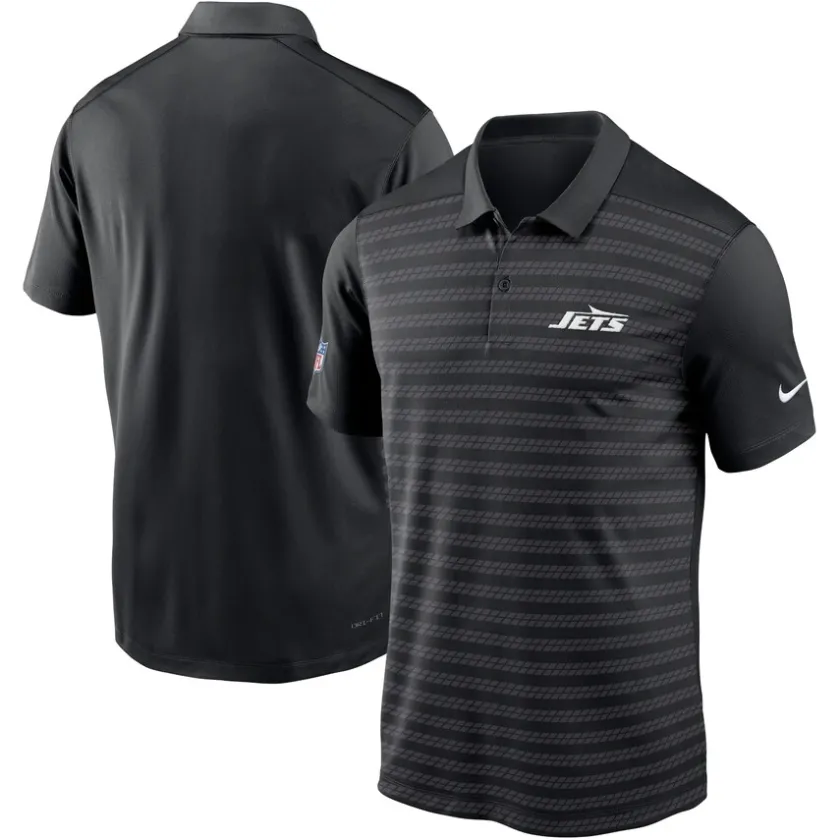 Polos^New York Jets Men's Nike Black 2024 Sideline Victory Performance Polo