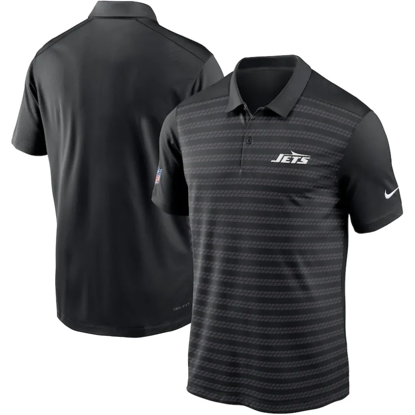 Polos^New York Jets Men's Nike Black 2024 Sideline Victory Performance Polo