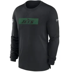 T-Shirts|Men^New York Jets Men's Nike Black Sideline Player Performance Long Sleeve T-Shirt
