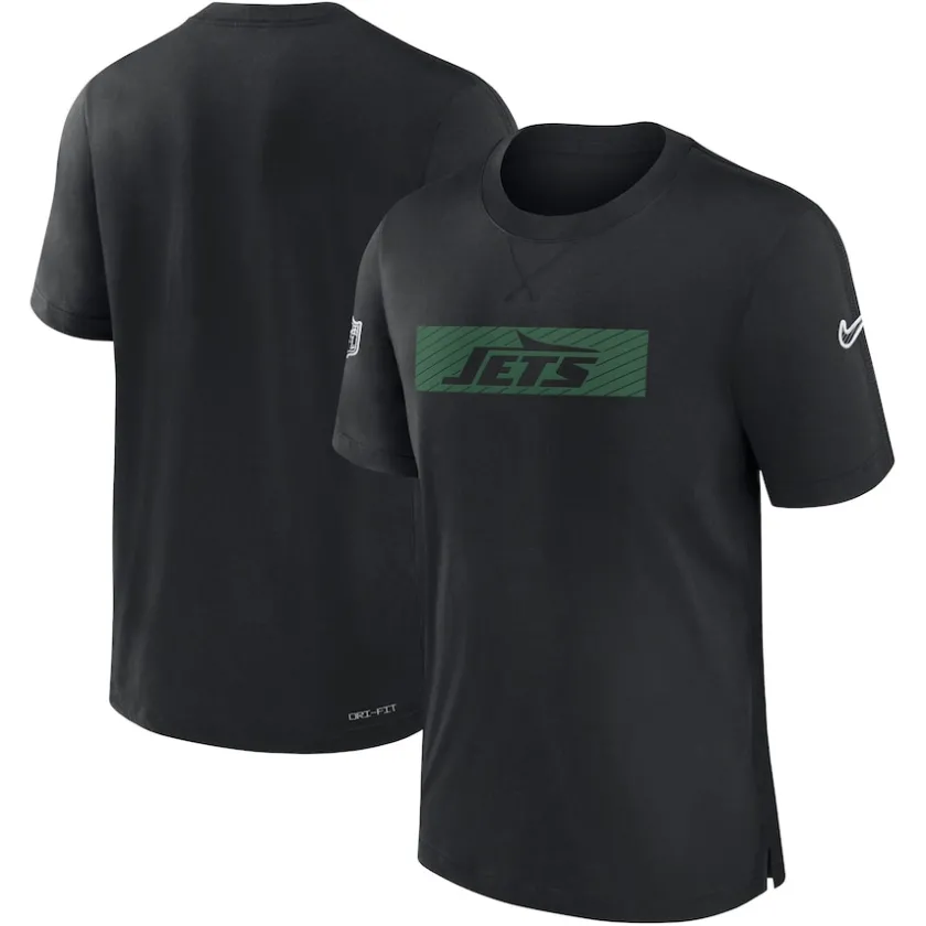 T-Shirts|Men^New York Jets Men's Nike Black Sideline Player Performance T-Shirt