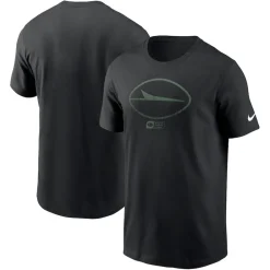 T-Shirts|Men^New York Jets Men's Nike Black Faded Essential T-Shirt