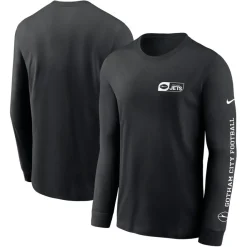 T-Shirts|Men^New York Jets Men's Nike Black All Out Long Sleeve T-Shirt
