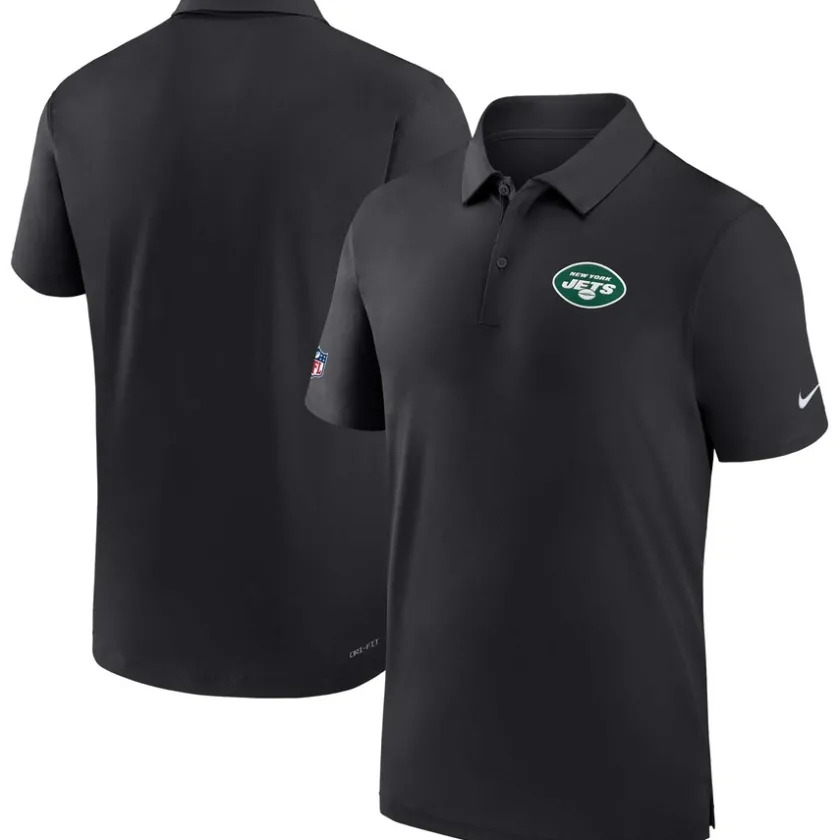 Polos^New York Jets Men's Nike Black Sideline Coaches Performance Polo