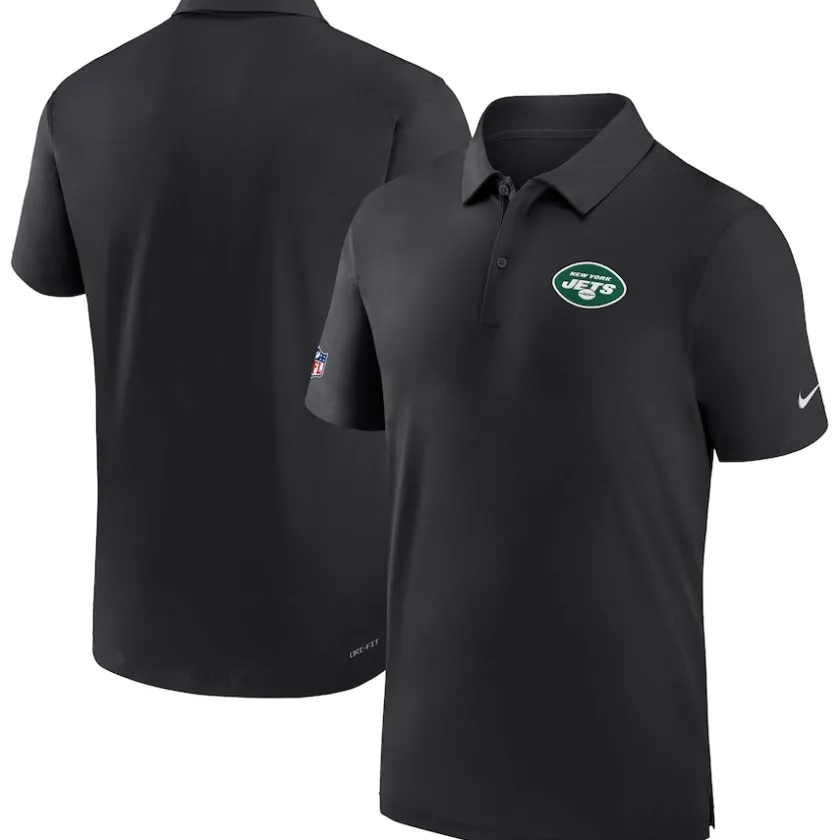 Polos^New York Jets Men's Nike Black Sideline Coaches Performance Polo