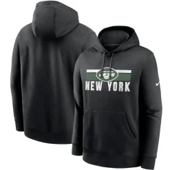 Sweatshirts & Fleece|Men^New York Jets Men's Nike Black Club Fleece Pullover Hoodie