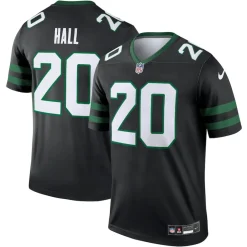 Jerseys|Men^New York Jets Men's Nike Breece Hall Black Alternate Legend Player Performance Top