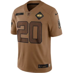 Nike Limited^New York Jets Men's Nike Breece Hall Brown Salute To Service Limited Jersey