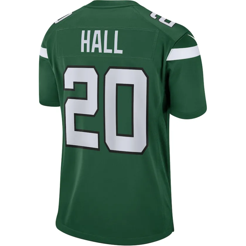Replica^New York Jets Men's Nike Breece Hall Green Player Game Jersey