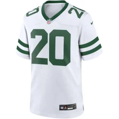 Jerseys|Men^New York Jets Men's Nike Breece Hall Legacy White Game Jersey