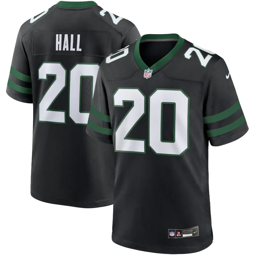 Jerseys|Men^New York Jets Men's Nike Breece Hall Legacy Black Alternate Game Jersey