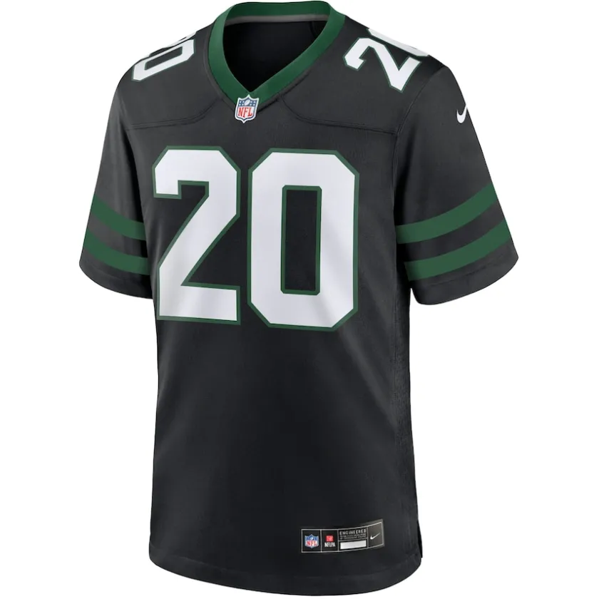Jerseys|Men^New York Jets Men's Nike Breece Hall Legacy Black Alternate Game Jersey