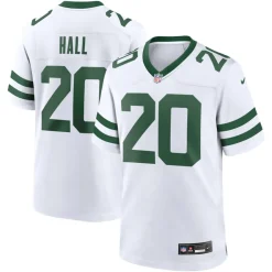Replica^New York Jets Men's Nike Breece Hall Legacy White Game Jersey