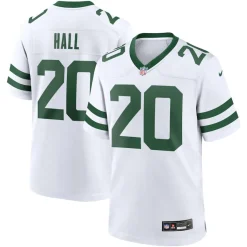 Replica^New York Jets Men's Nike Breece Hall Legacy White Game Jersey