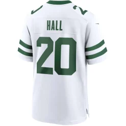 Replica^New York Jets Men's Nike Breece Hall Legacy White Game Jersey