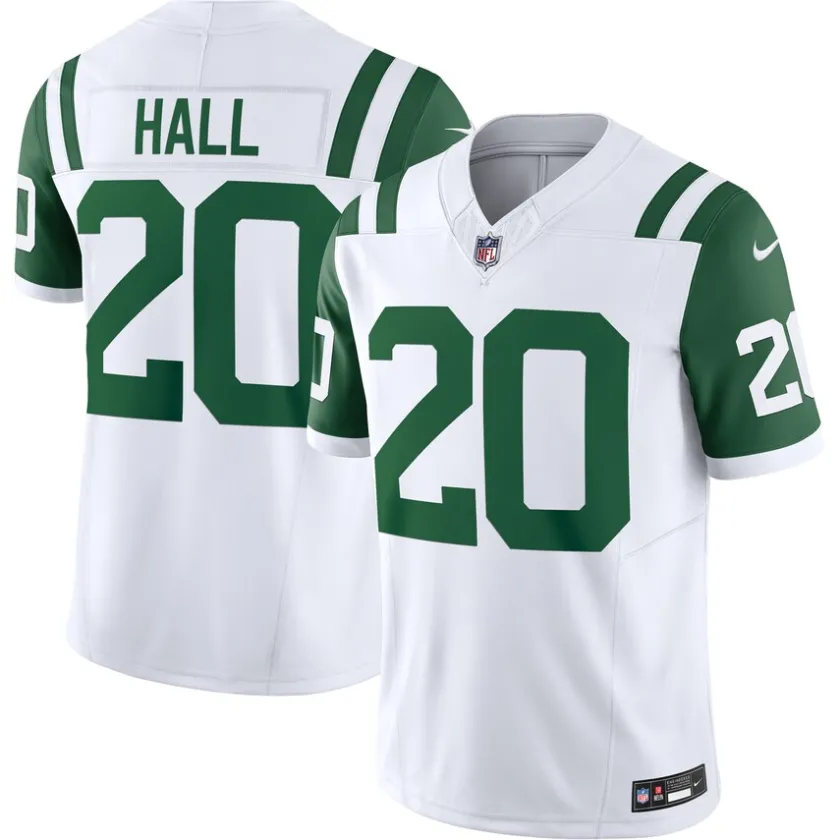 Jerseys|Men^New York Jets Men's Nike Breece Hall White Classic Alternate Vapor F.U.S.E. Limited Jersey