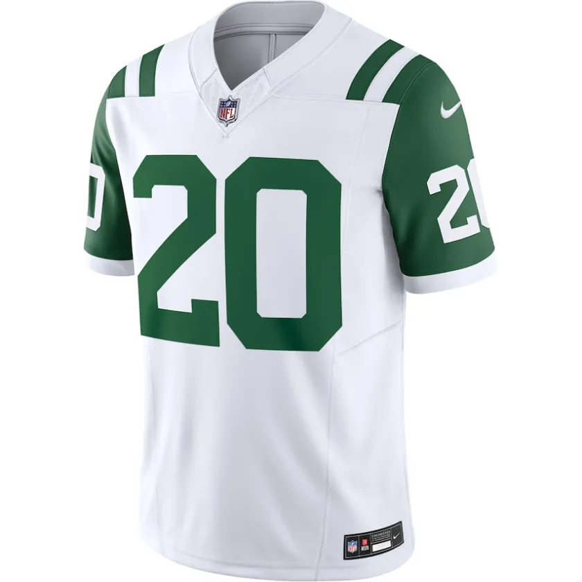 Jerseys|Men^New York Jets Men's Nike Breece Hall White Classic Alternate Vapor F.U.S.E. Limited Jersey