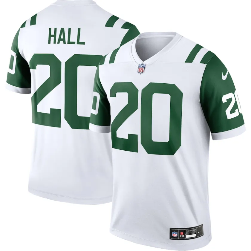 T-Shirts|Men^New York Jets Men's Nike Breece Hall White Alternate Legend Player Performance Top