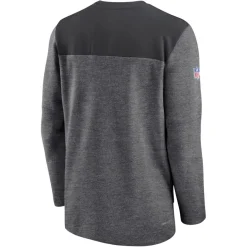 Jackets|Sweatshirts & Fleece^New York Jets Men's Nike Charcoal Sideline Lockup Performance Quarter-Zip Top