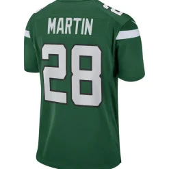 Replica|Throwback^New York Jets Men's Nike Curtis Martin Gotham Green Game Retired Player Jersey