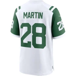 Nike Game^New York Jets Men's Nike Curtis Martin White Classic Alternate Retired Player Game Jersey