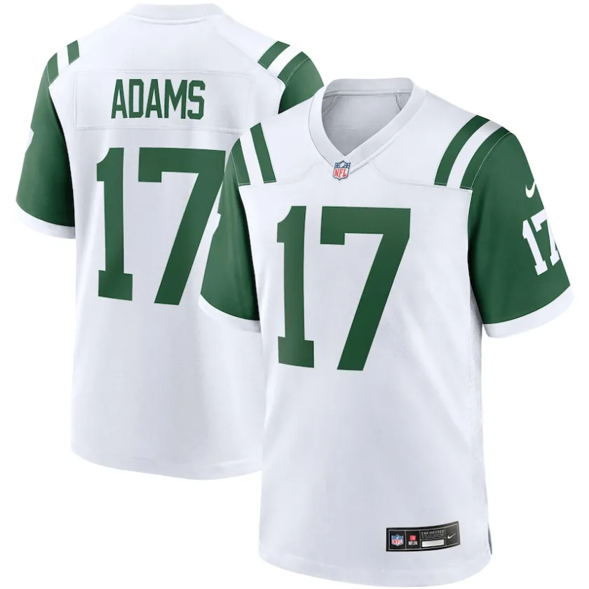 Jerseys|Men^New York Jets Men's Nike Davante Adams White Classic Alternate Game Jersey