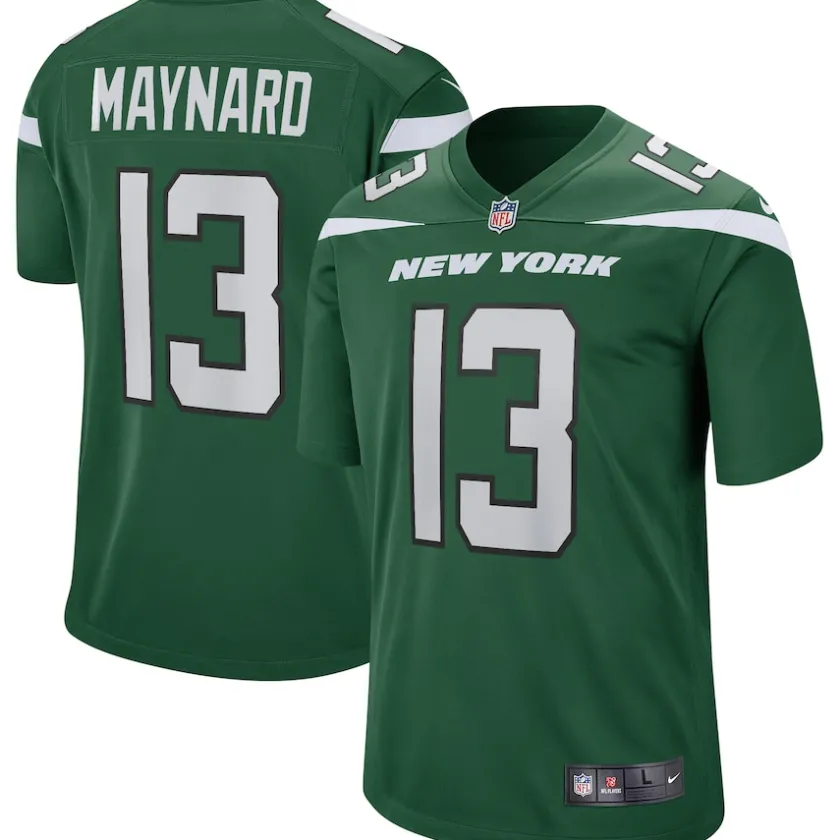 Replica|Throwback^New York Jets Men's Nike Don Maynard Gotham Green Game Retired Player Jersey