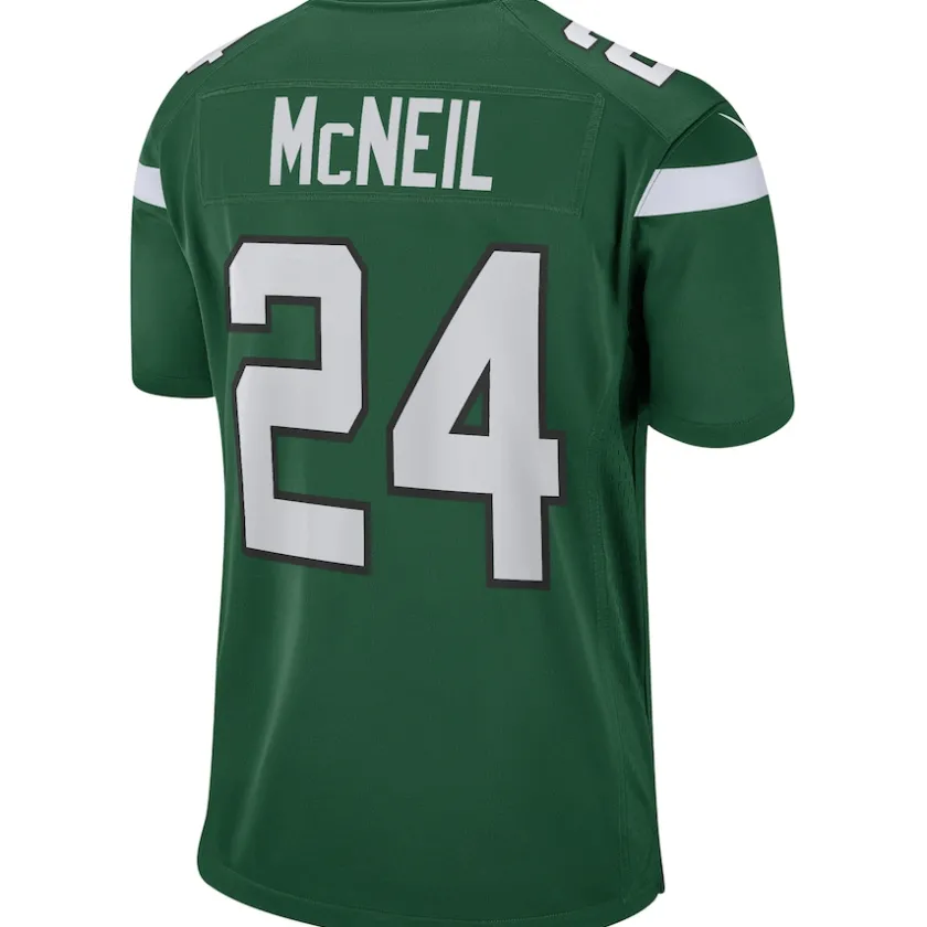 Replica|Throwback^New York Jets Men's Nike Freeman McNeil Gotham Green Game Retired Player Jersey