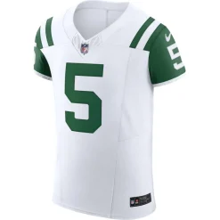 Nike Elite^New York Jets Men's Nike Garrett Wilson White Classic Alternate Vapor F.U.S.E. Elite Jersey
