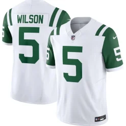 Nike Limited^New York Jets Men's Nike Garrett Wilson White Classic Alternate Vapor F.U.S.E. Limited Jersey