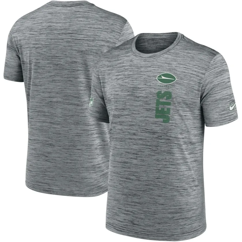 Short Sleeved^New York Jets Men's Nike Gray 2024 Sideline Velocity Performance T-Shirt