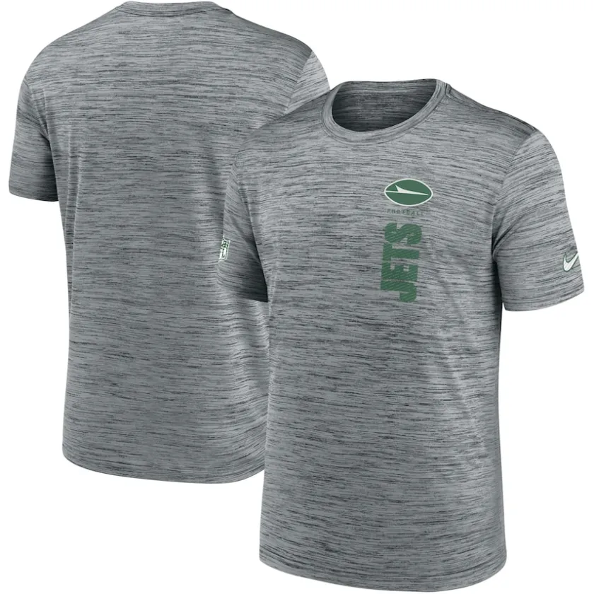 Short Sleeved^New York Jets Men's Nike Gray 2024 Sideline Velocity Performance T-Shirt