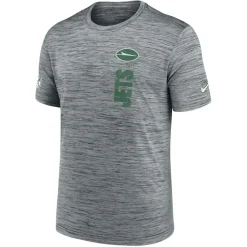 Short Sleeved^New York Jets Men's Nike Gray 2024 Sideline Velocity Performance T-Shirt