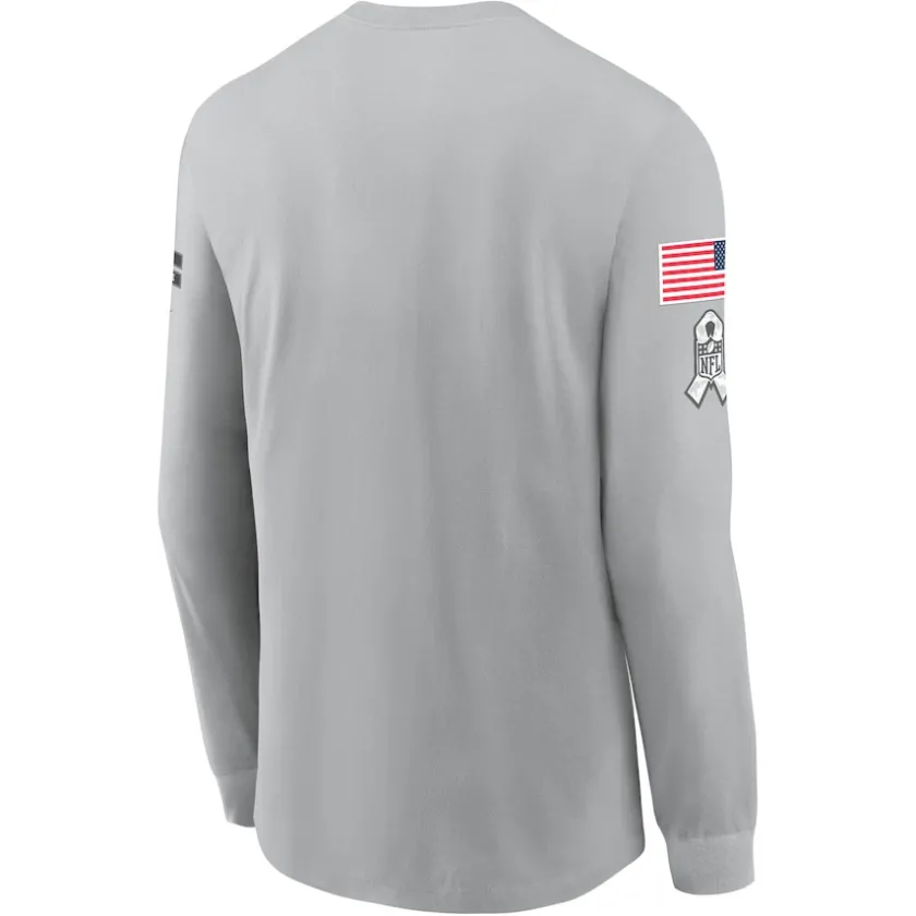 T-Shirts|Men^New York Jets Men's Nike Gray 2024 Salute To Service Long Sleeve T-Shirt