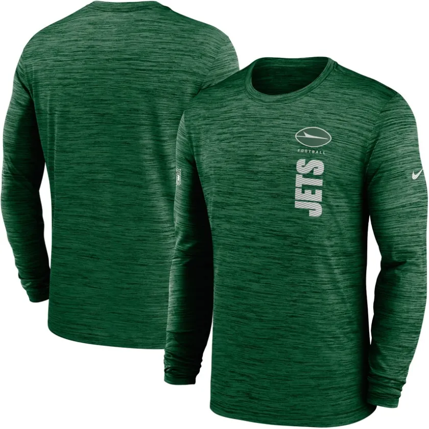 T-Shirts|Men^New York Jets Men's Nike Green 2024 Sideline Velocity Performance Long Sleeve T-Shirt