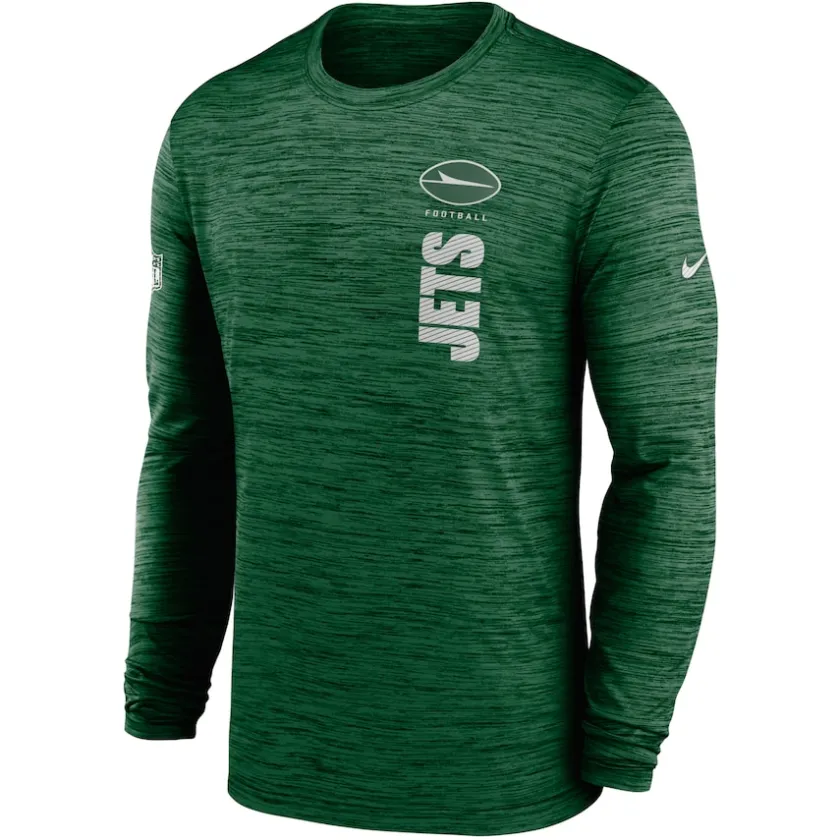 T-Shirts|Men^New York Jets Men's Nike Green 2024 Sideline Velocity Performance Long Sleeve T-Shirt