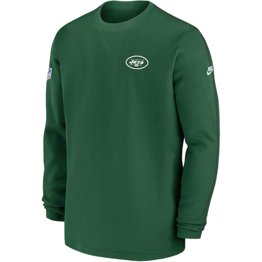 T-Shirts|Men^New York Jets Men's Nike Green Alternate Logo Coach Long Sleeve Top