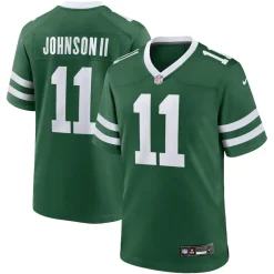 Nike Game^New York Jets Men's Nike Jermaine Johnson II Legacy Green Game Jersey