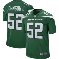 Replica^New York Jets Men's Nike Jermaine Johnson II Green Player Game Jersey